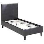 Habitat et Jardin Lit  Lina  - 90 x 190 cm - Noir