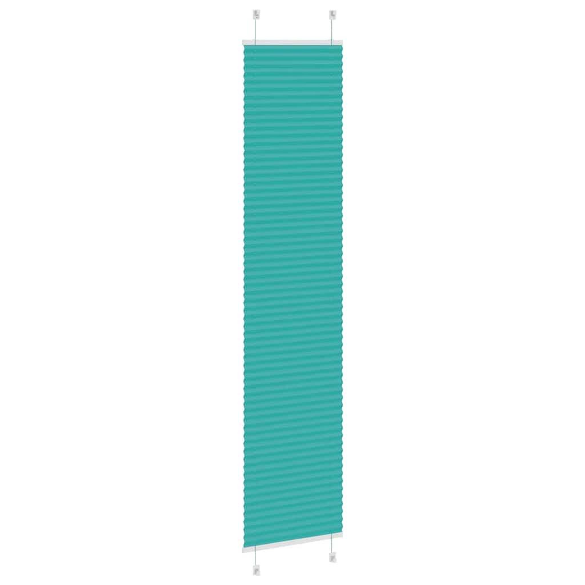 Voir la diapositive 4 : VIDAXL Store plisse vert petrole 45x200 cm largeur du tissu 44,4 cm