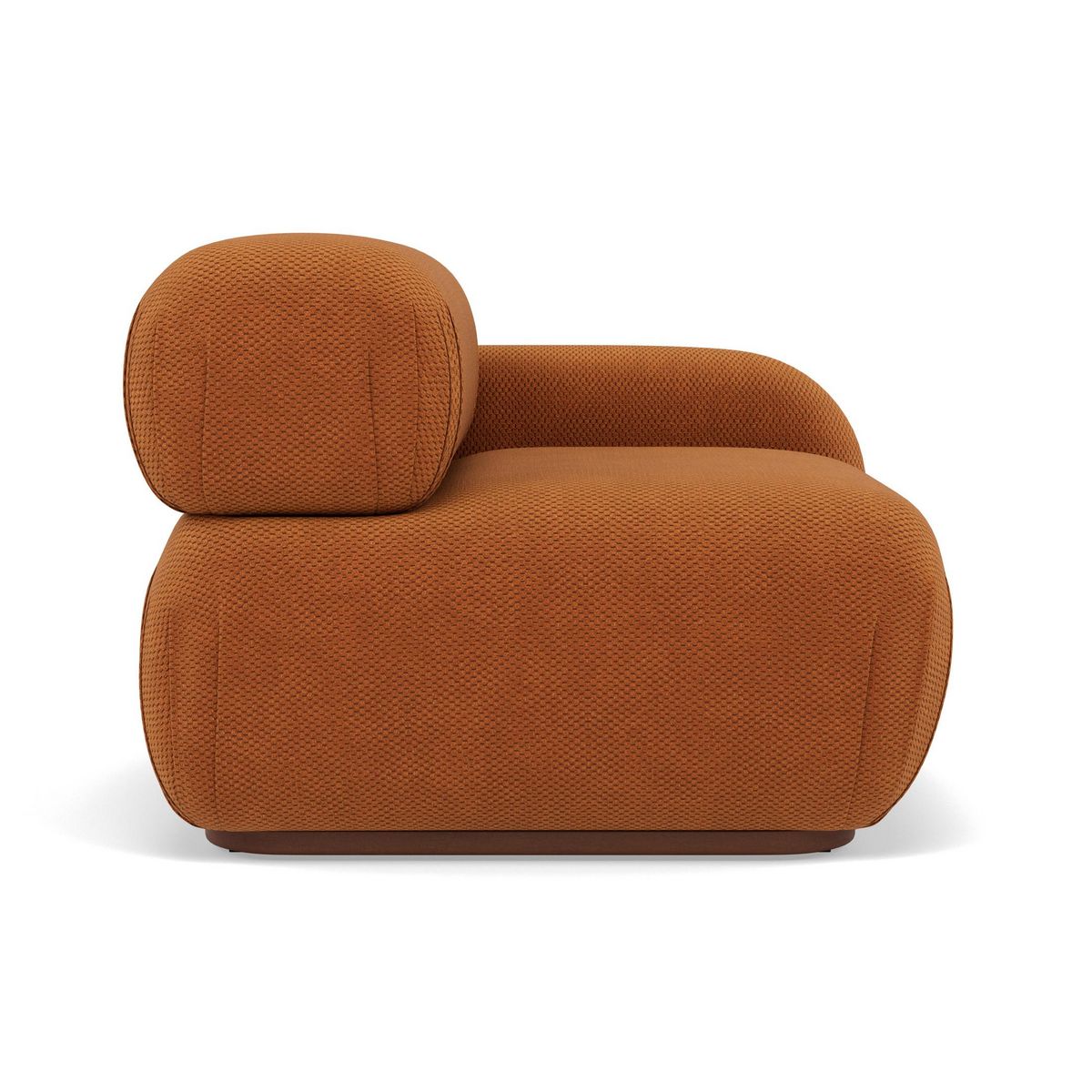 LISA DESIGN Penelope - module d'assise droit en velours texturé