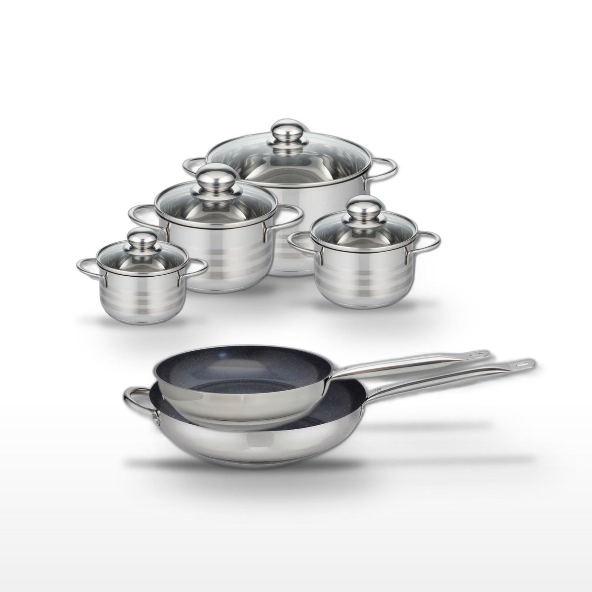 ELO Lot 2 Poêles 28/32cm et 4 Faitouts 12/14/16/24cm Elo Profi Therm Platinum