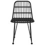 Voir la diapositive 4 : VIDAXL Chaises de jardin lot de 2 Noir 48x62x84 cm Resine tressee