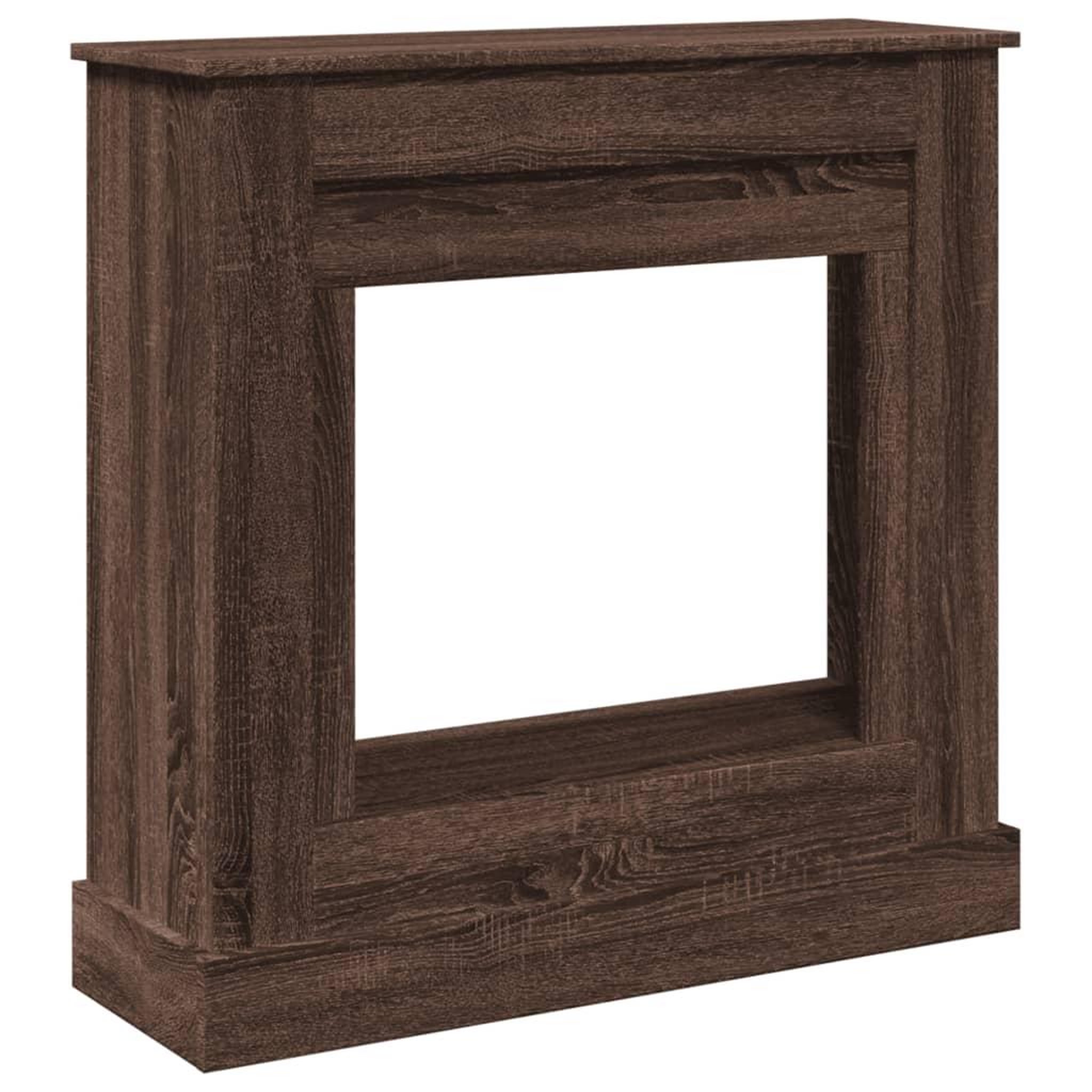Voir la diapositive 2 : VIDAXL Cadre de cheminee chene marron 90x30x90 cm bois d'ingenierie