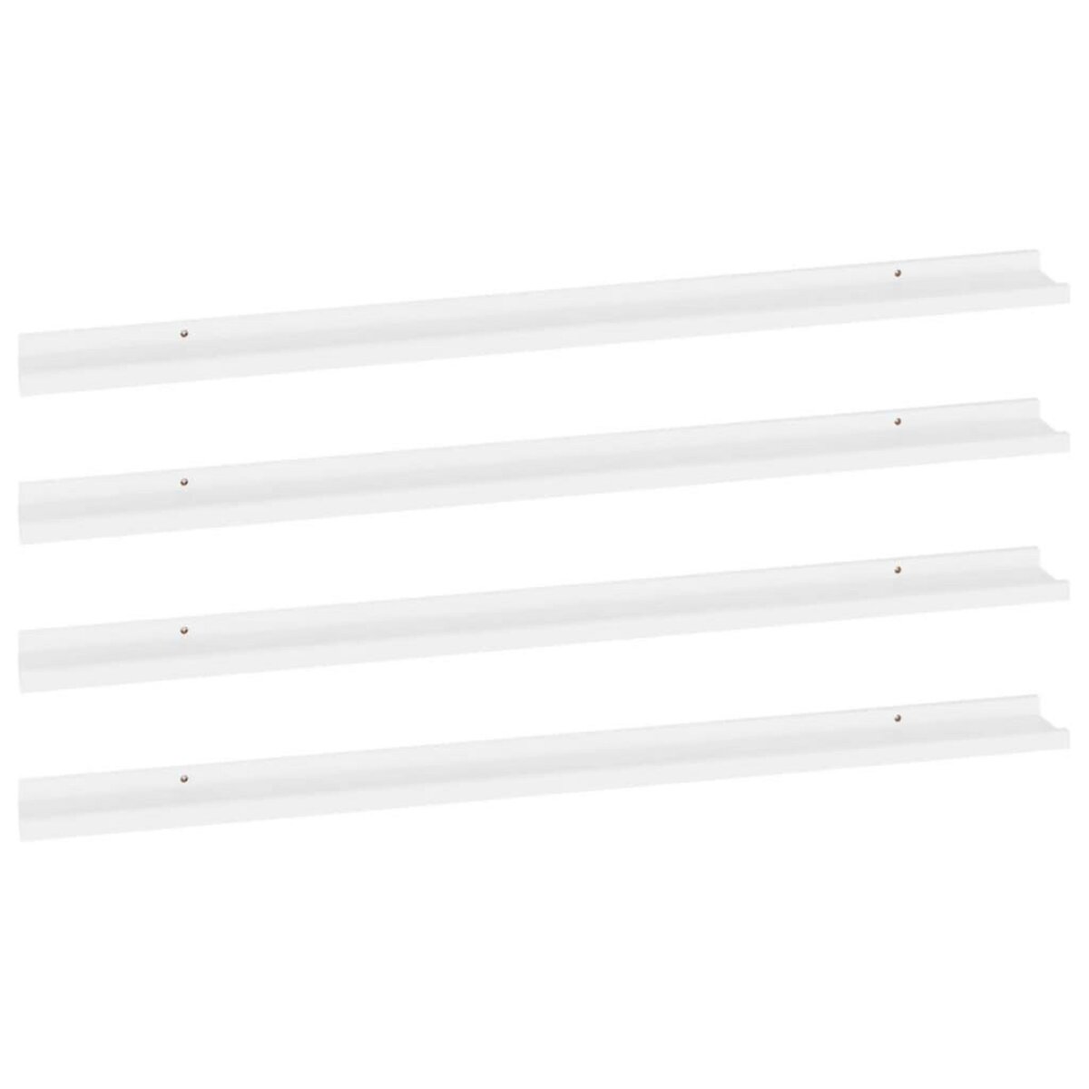 VIDAXL Etageres murales 4 pcs Blanc 115x9x3 cm
