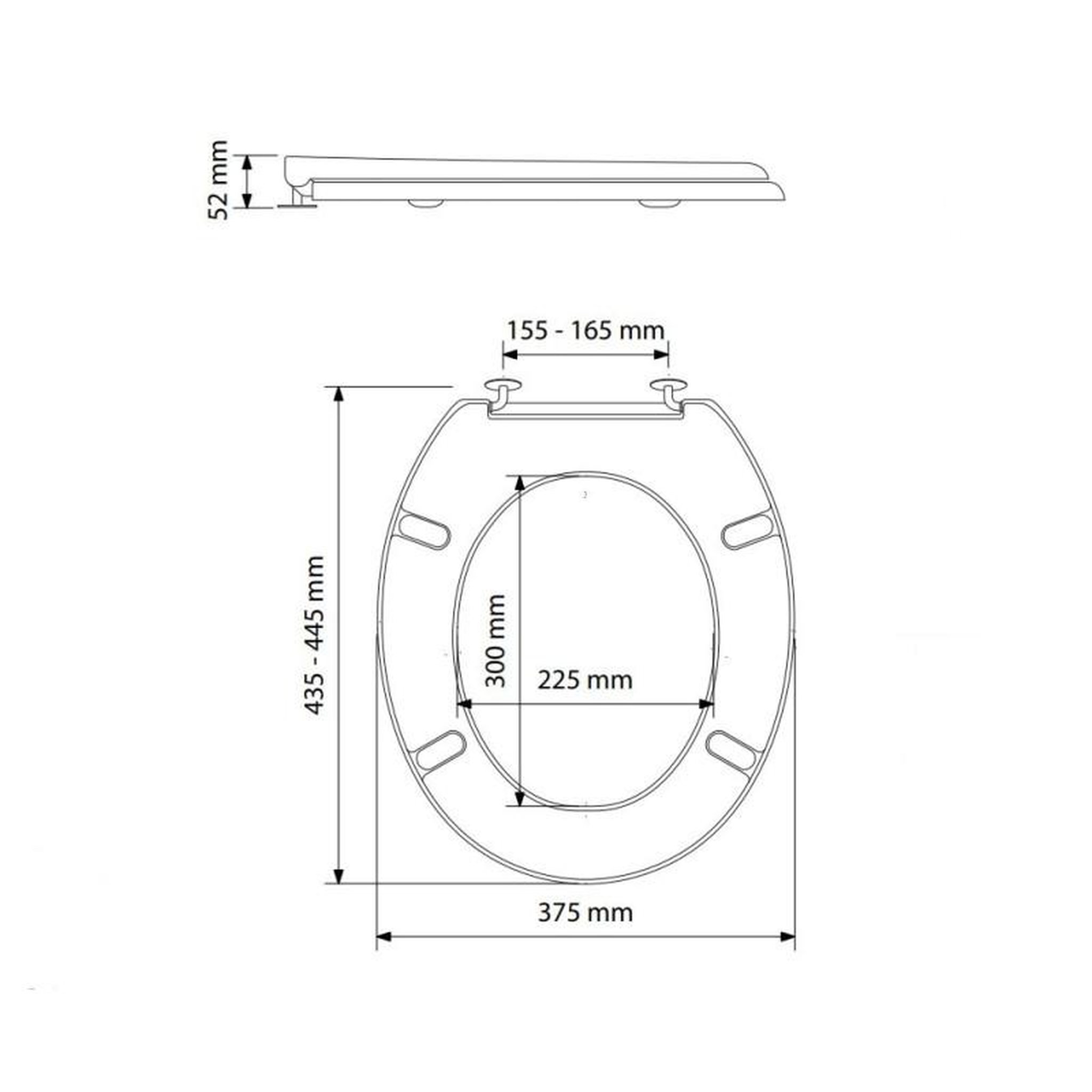 Voir la diapositive 3 : Olfa Abattant WC thermodur RD 2 à charnière inox OLFA 7RD9001D