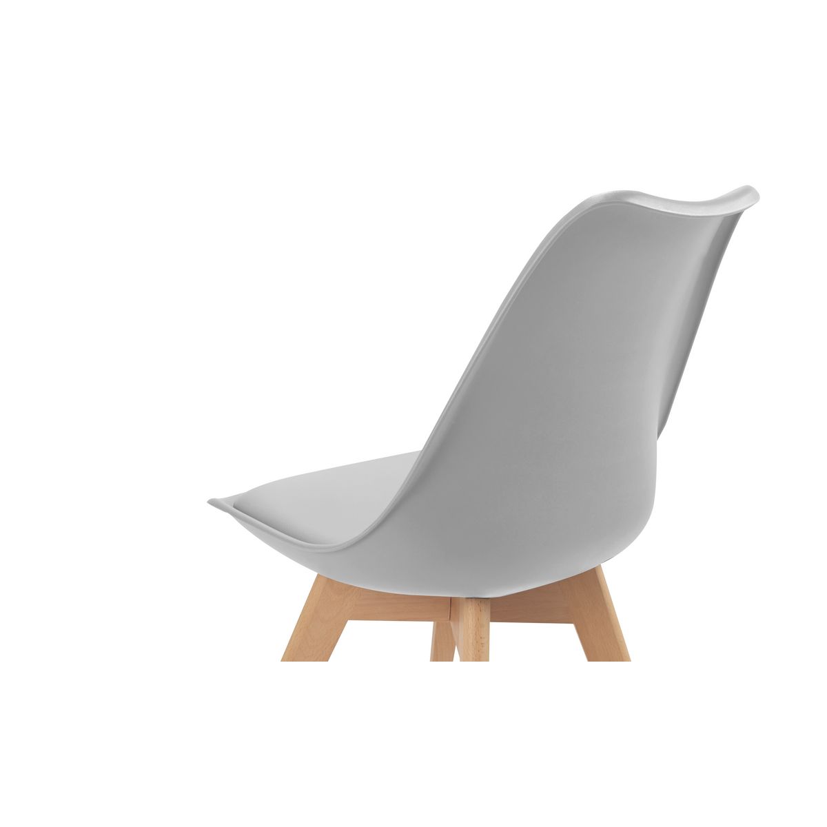 Lot de 6 chaises pieds bois massif LYDIA