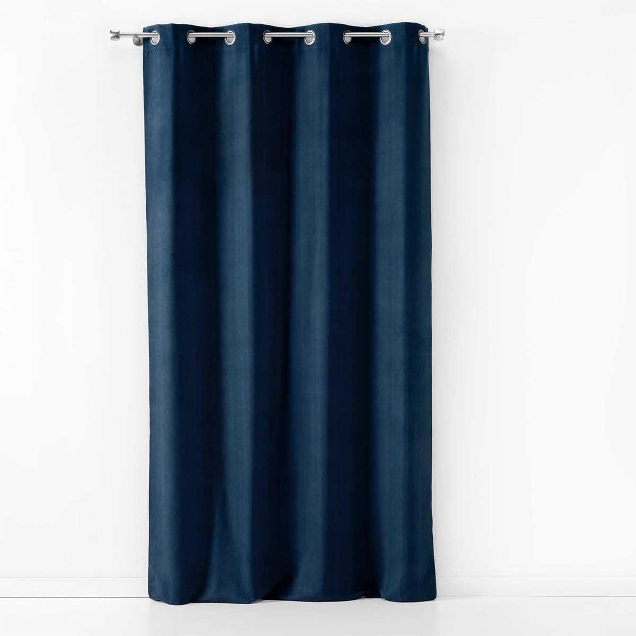 Douceur d'Intérieur Rideau à œillets  sultane  140x240cm bleu marine