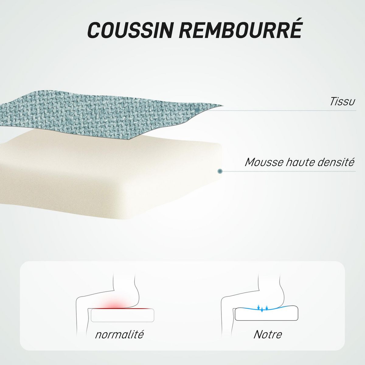 HOMCOM Chaise de bureau tissu grand confort réglable fonction à bascule vert