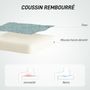Voir la diapositive 5 : HOMCOM Chaise de bureau tissu grand confort réglable fonction à bascule vert