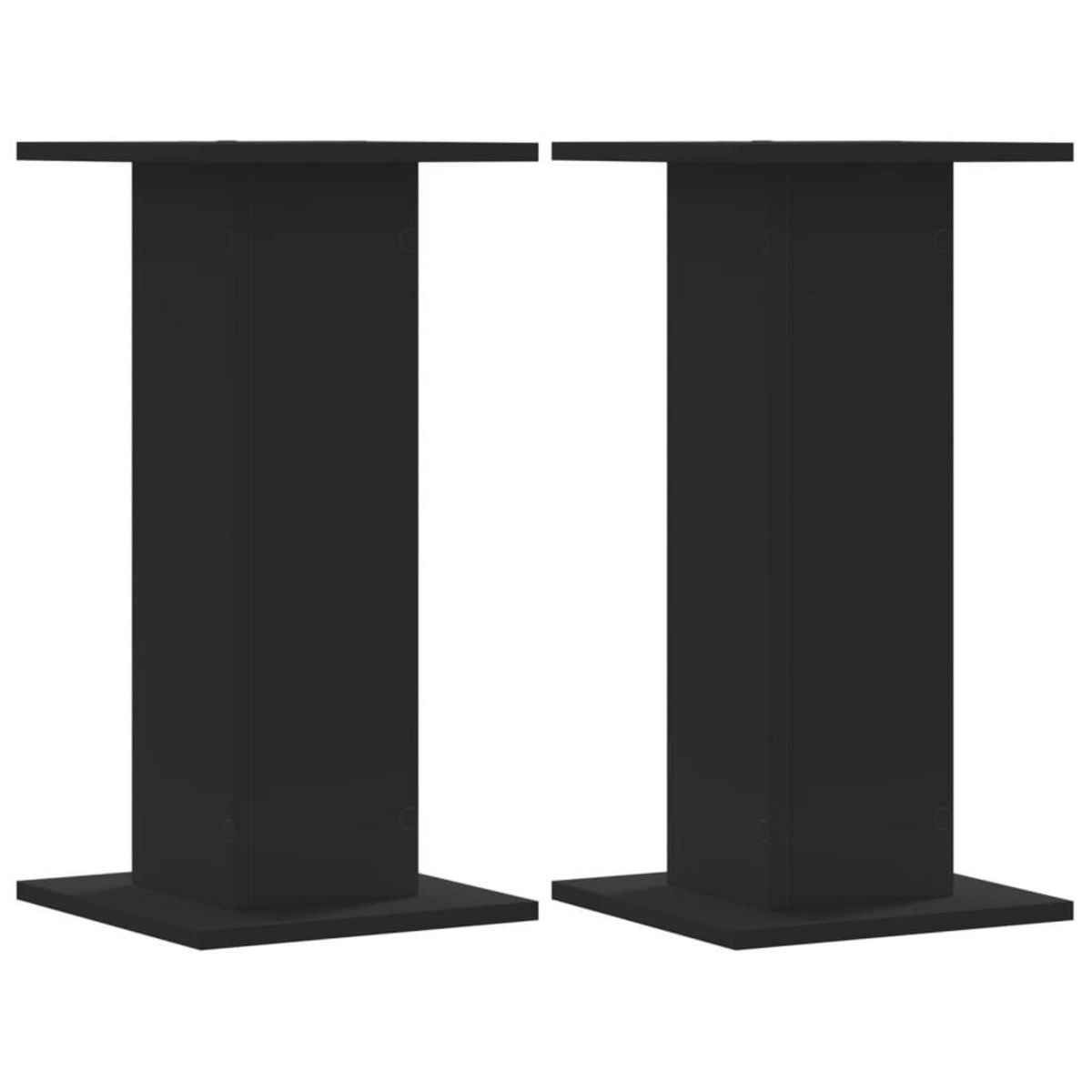 VIDAXL Supports pour plantes 2 pcs noir 30x30x60 cm bois d'ingenierie