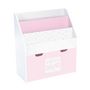 Voir la diapositive 1 : Atmosphera Kids Bibliothèque avec bac de rangement sur roulettes - 62 x 70 cm - Rose