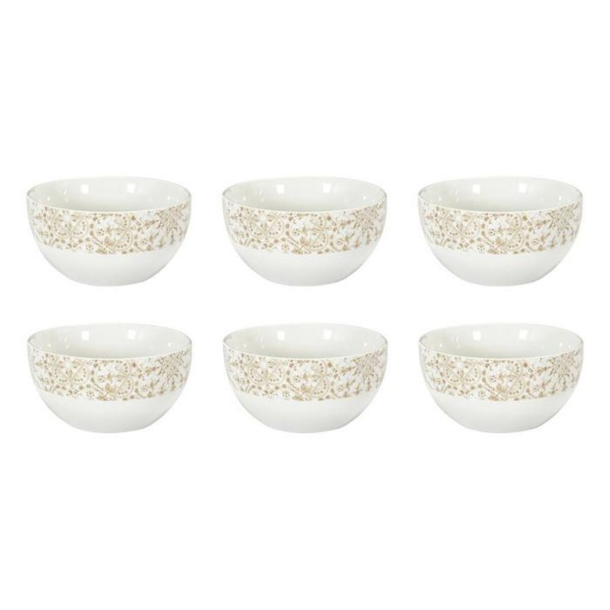 Paris Prix Lot de 6 Bols en Porcelaine  Faience  60cl Blanc