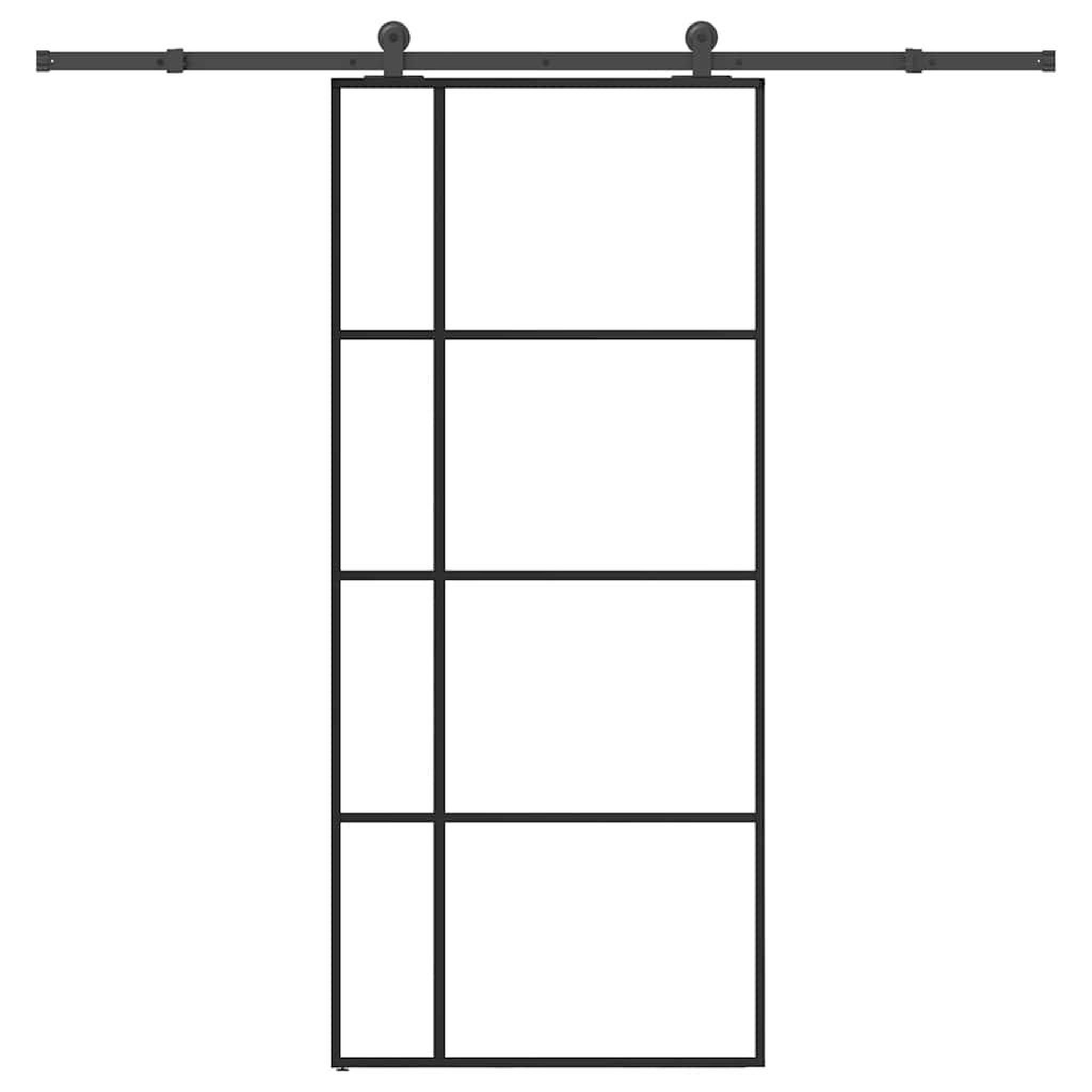 VIDAXL Porte coulissante avec kit de quincaillerie 90x205 cm Verre ESG