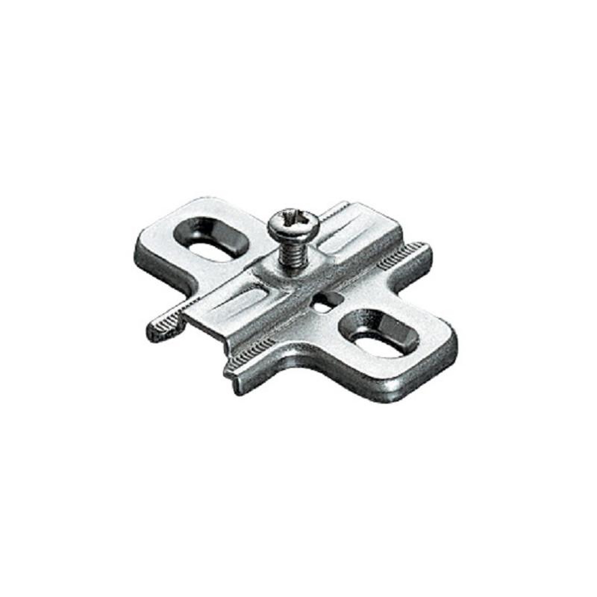 SALICE Embase cruciforme à visser type B2V3H 37x32mm réglable en hauteur 0mm finition argent SALICE B2V3H09 15