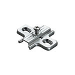 SALICE Embase cruciforme à visser type B2V3H 37x32mm réglable en hauteur 0mm finition argent SALICE B2V3H09 15