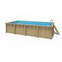 Voir la diapositive 4 : WATERCLIP Piscine bois rectangulaire 6,20 x 3,20