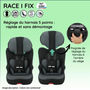 Voir la diapositive 3 : NANIA Siege Auto  isofix NANIA RACE I FIX 76-140 cm R129 –de 3 a 10 ans – Tetiere réglable - Base inclinable - Noir - Fabrication