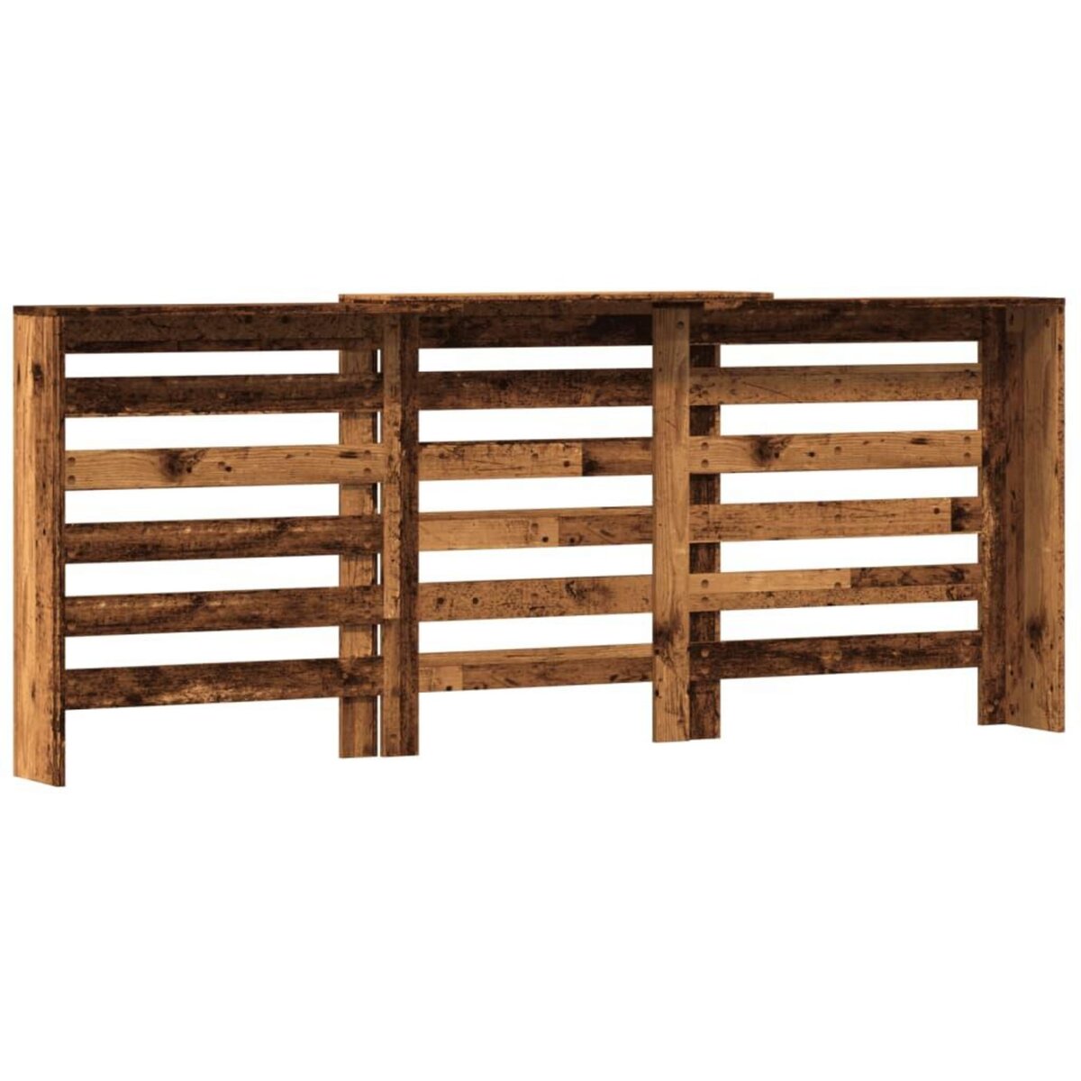 VIDAXL Cache-radiateur vieux bois 205x21,5x83,5 cm bois d'ingenierie