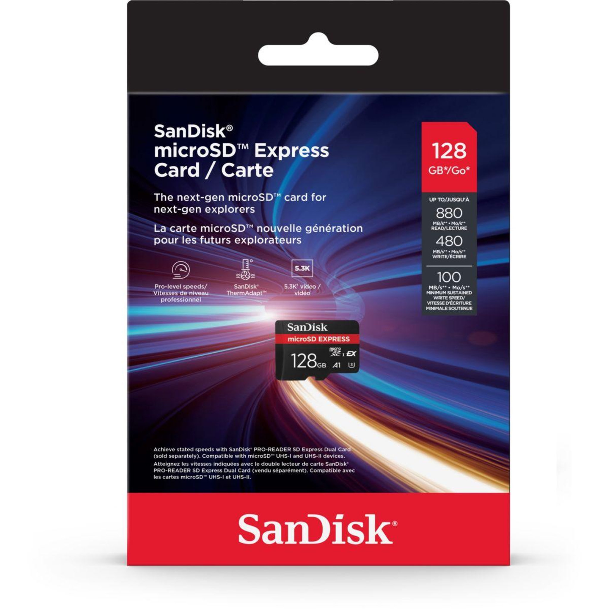 Voir la diapositive 2 : SANDISK Carte micro sd 128go express