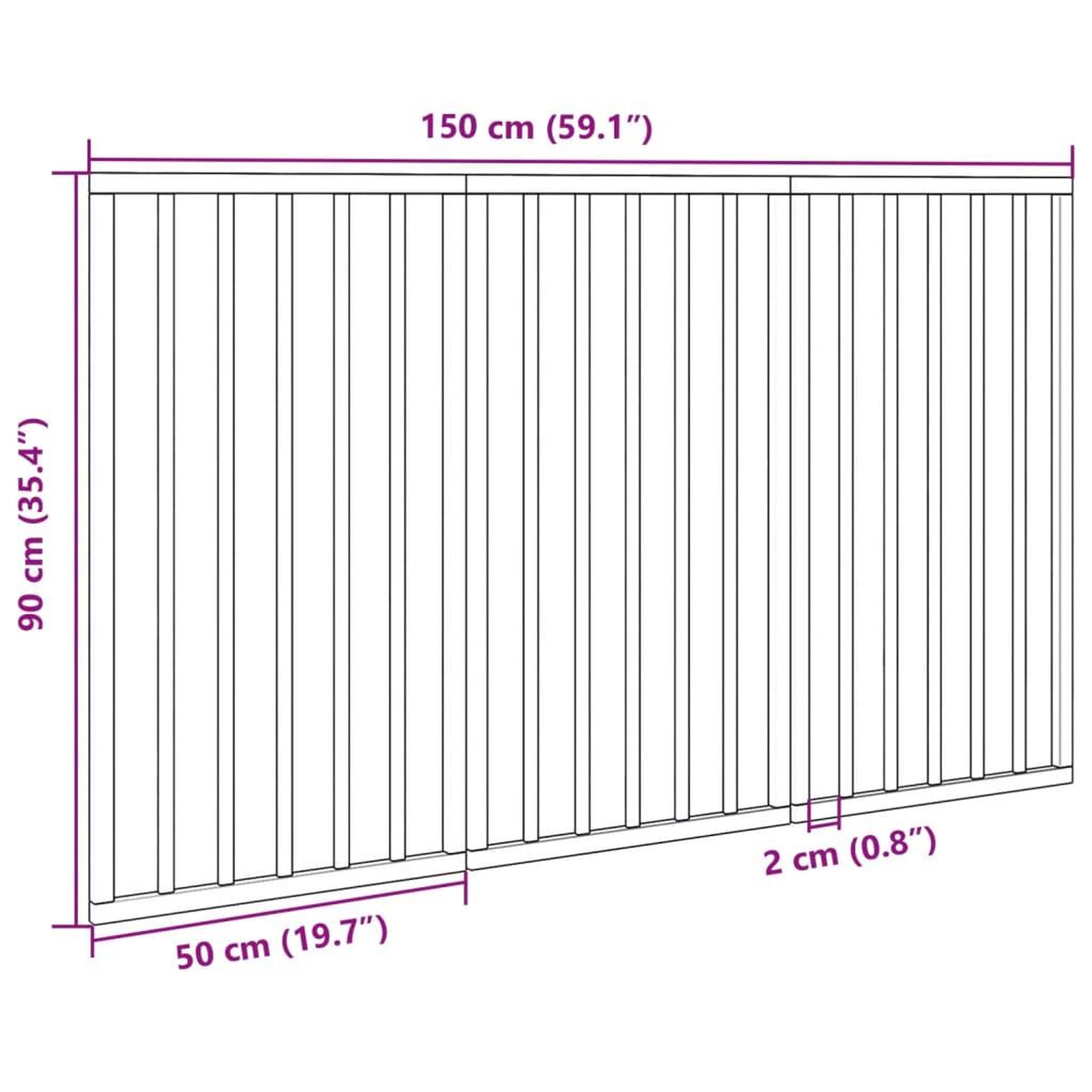 Voir la diapositive 6 : VIDAXL Barriere pour chien pliable 3 panneaux 150 cm bois de peuplier