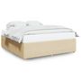 Voir la diapositive 2 : VIDAXL Cadre de lit sans matelas creme 200x200 cm tissu