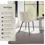 Voir la diapositive 2 : tectake Lot de chaises rembourrées aspect velours crème Lot de 8