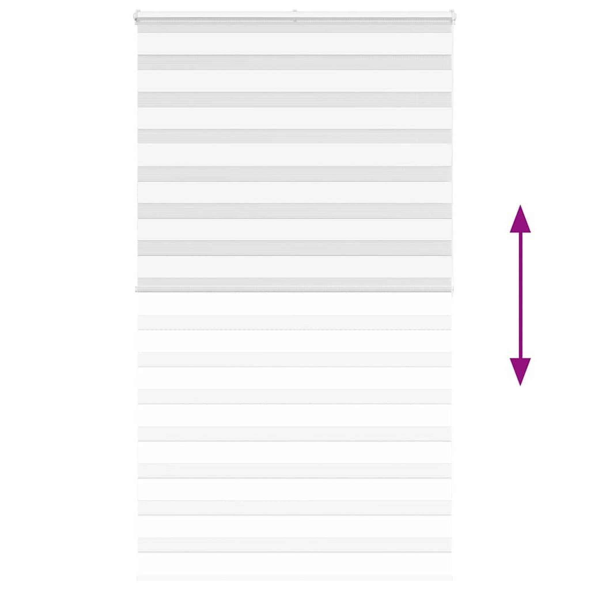 Voir la diapositive 5 : VIDAXL Store zebre blanc 120x200 cm largeur du tissu 115,9cm polyester