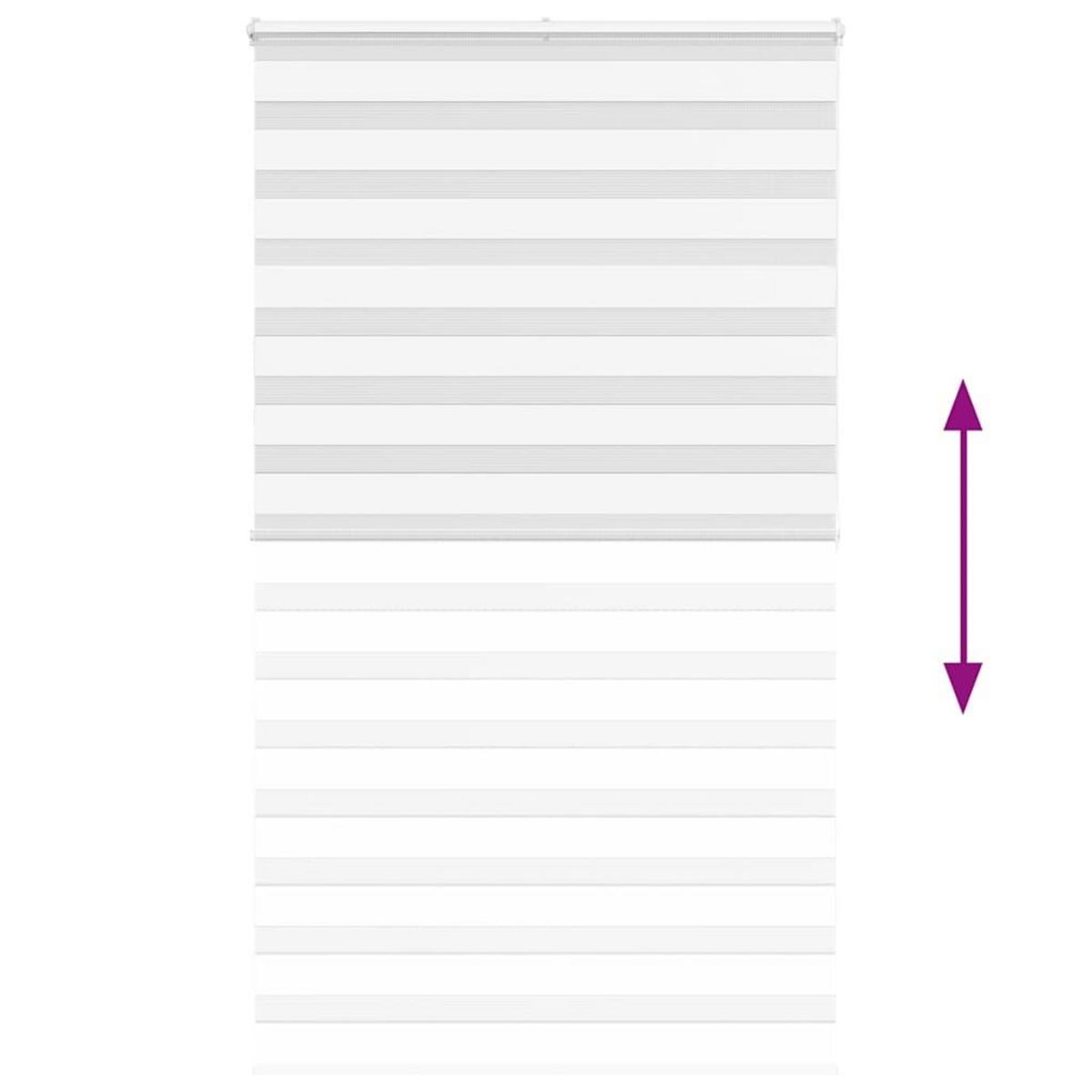 VIDAXL Store zebre blanc 120x200 cm largeur du tissu 115,9cm polyester