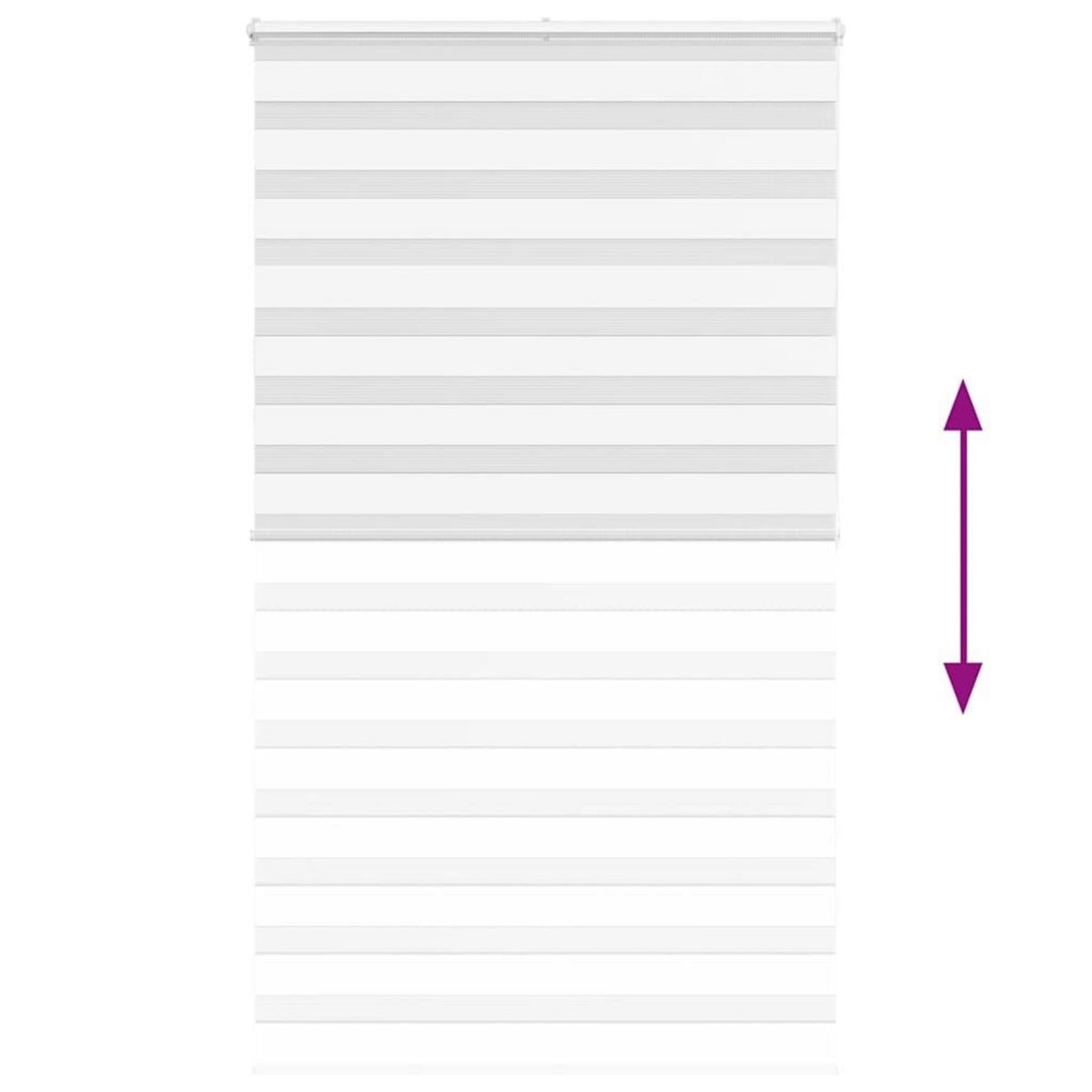 VIDAXL Store zebre blanc 120x200 cm largeur du tissu 115,9cm polyester