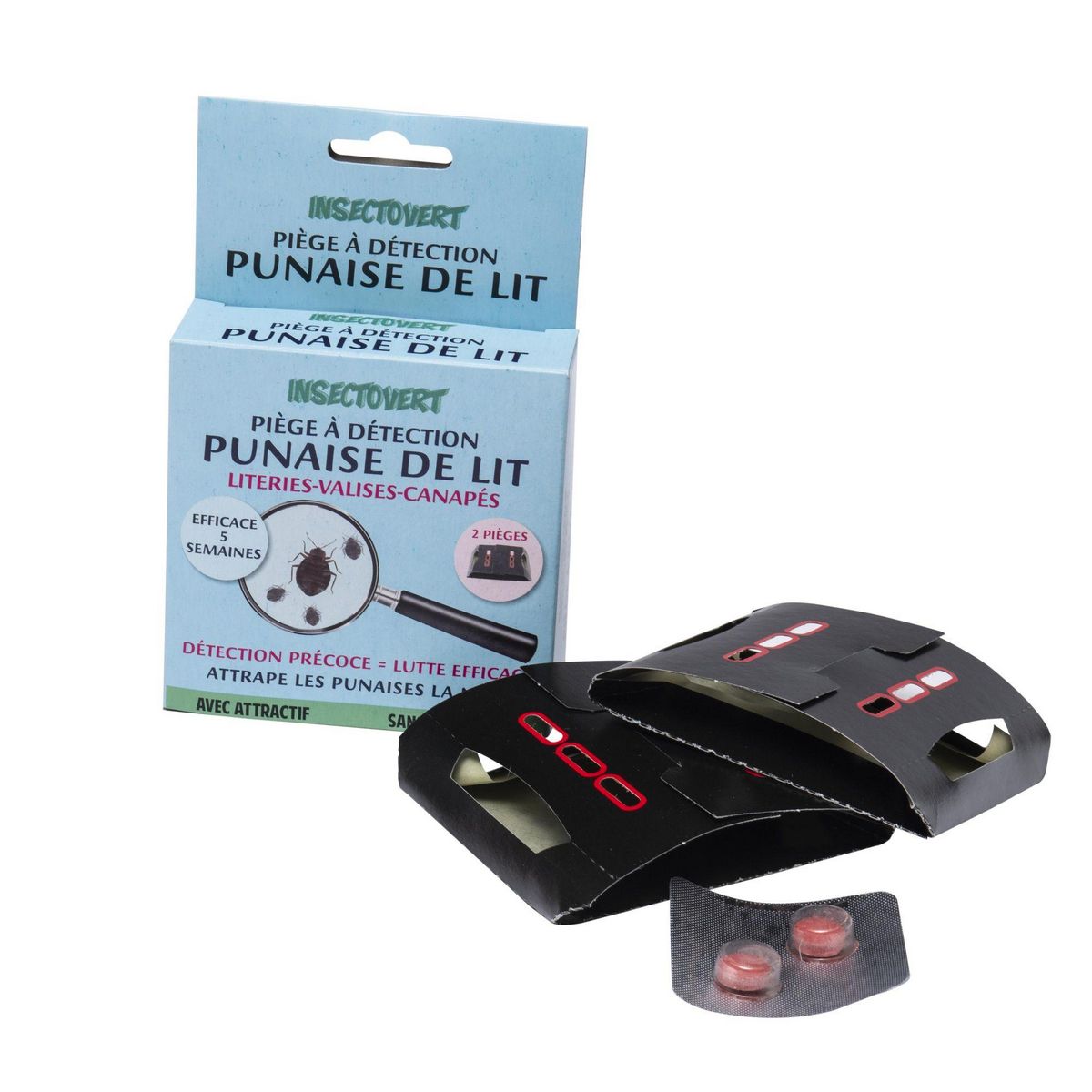 Subito Piège à détection punaise de lit  Lot de 2  Insectovert de Subito