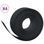Voir la diapositive 2 : VIDAXL Bordures de jardin 4 pcs noir 10 m 20 cm polyethylene