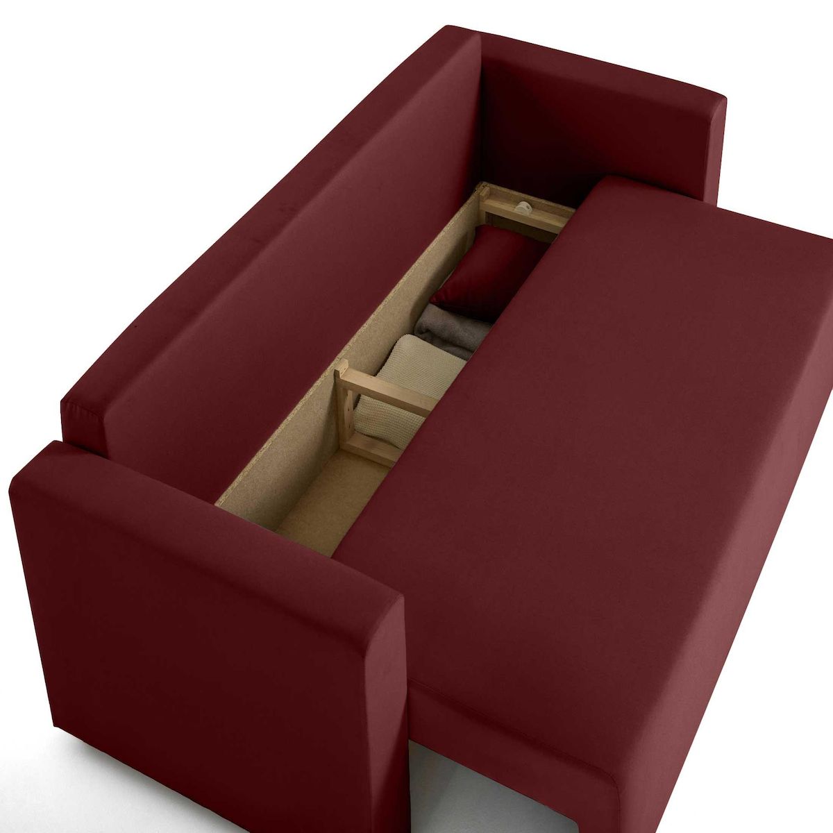 BEST MOBILIER Regala - canapé 3 places - convertible avec coffre - en tissu