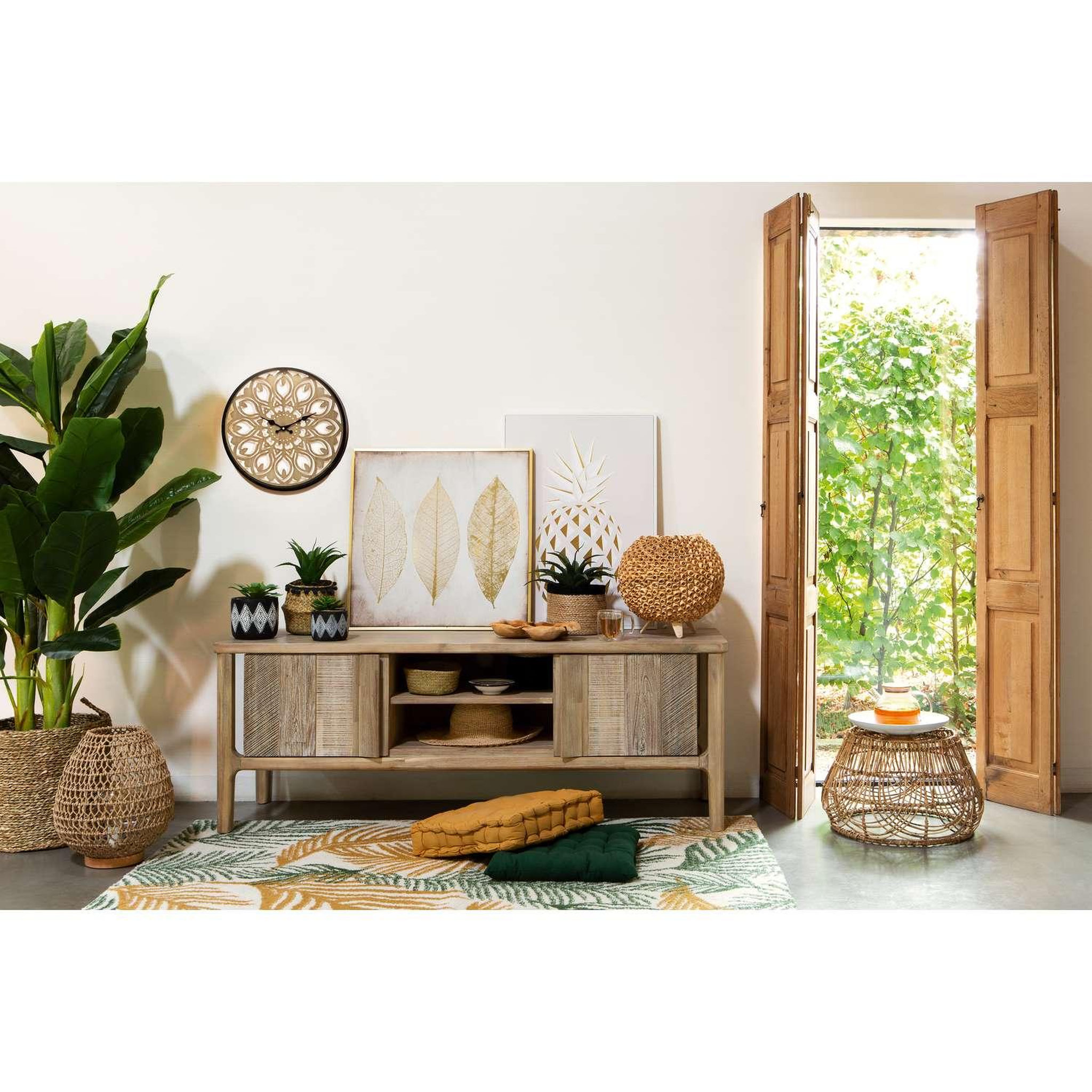 Voir la diapositive 2 : ATMOSPHERA Meuble tv 2 portes en bois banila - beige