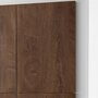KASALINEA Buffet haut blanc laqué mat et couleur bois MARCEAU-L 106 x P 50 x H 146 cm- Blanc