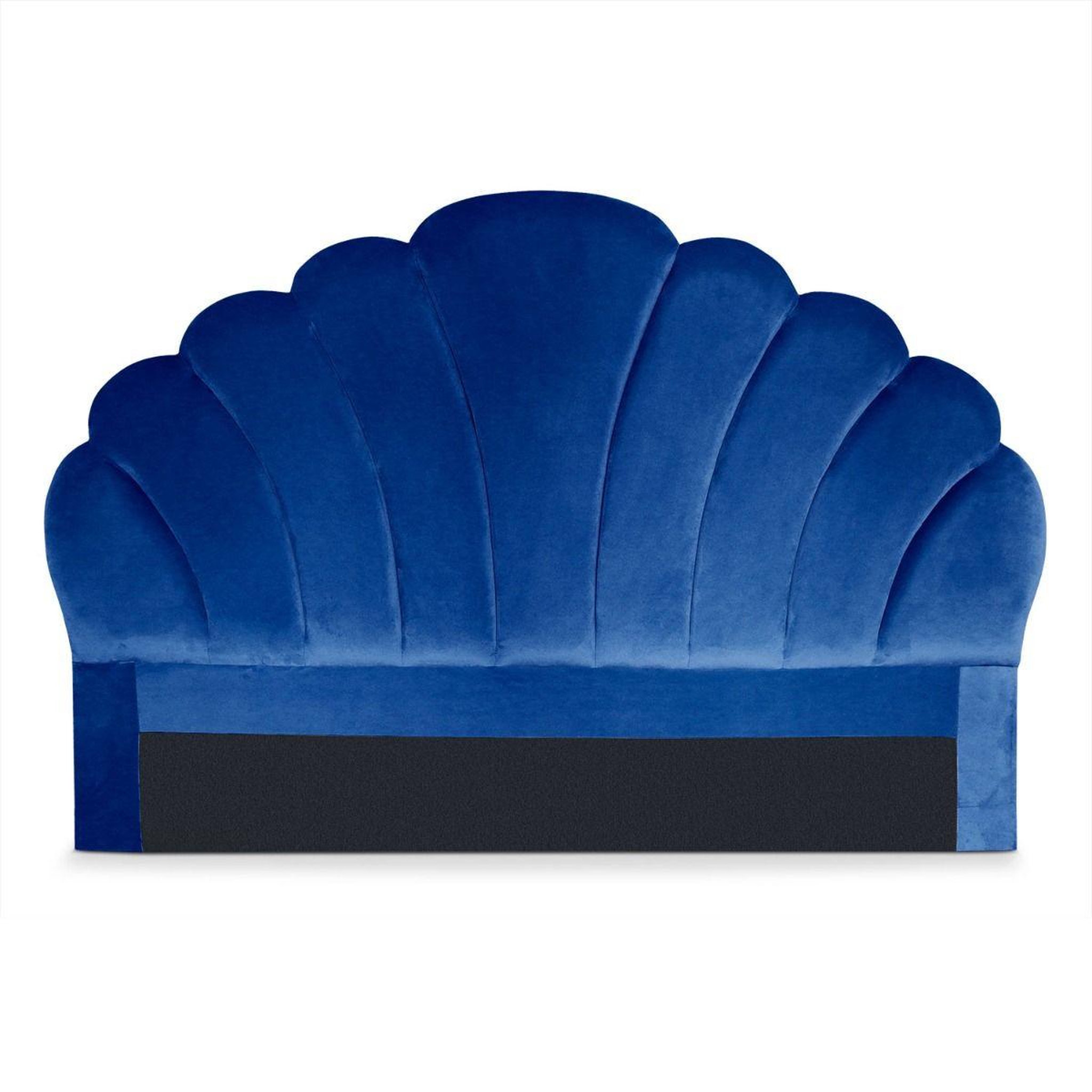 Paris Prix Tête de lit en velours  shelly  160cm bleu