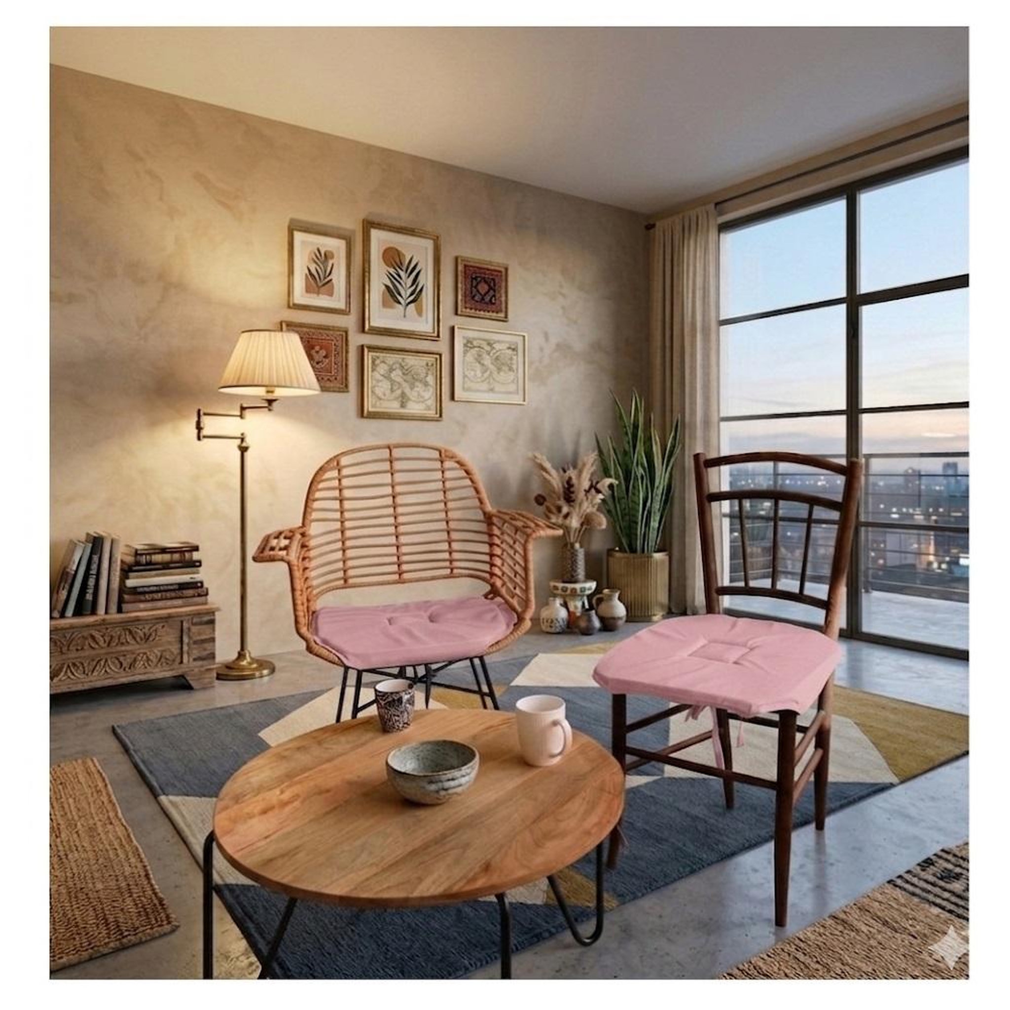 Voir la diapositive 2 : Eden Galette de chaise 4 rabats collection nelsen