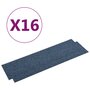 VIDAXL Dalles de tapis de sol 16 pcs 4 m² 25x100 cm Bleu