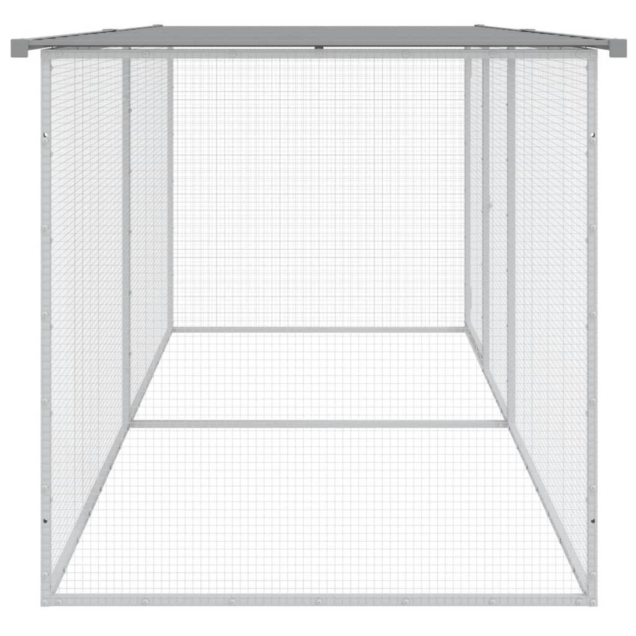 Voir la diapositive 4 : VIDAXL Poulailler avec toit gris clair 203x98x90 cm acier galvanise