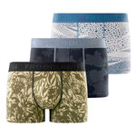 FREEGUN Lot de 3 boxers homme Signature Pablo. Coloris disponibles : Vert