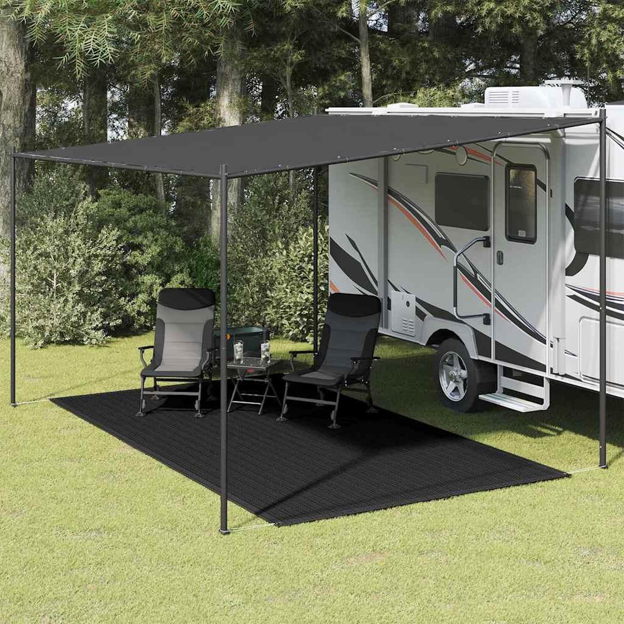 Voir la diapositive 2 : VIDAXL Tapis de tente 200x400 cm Noir