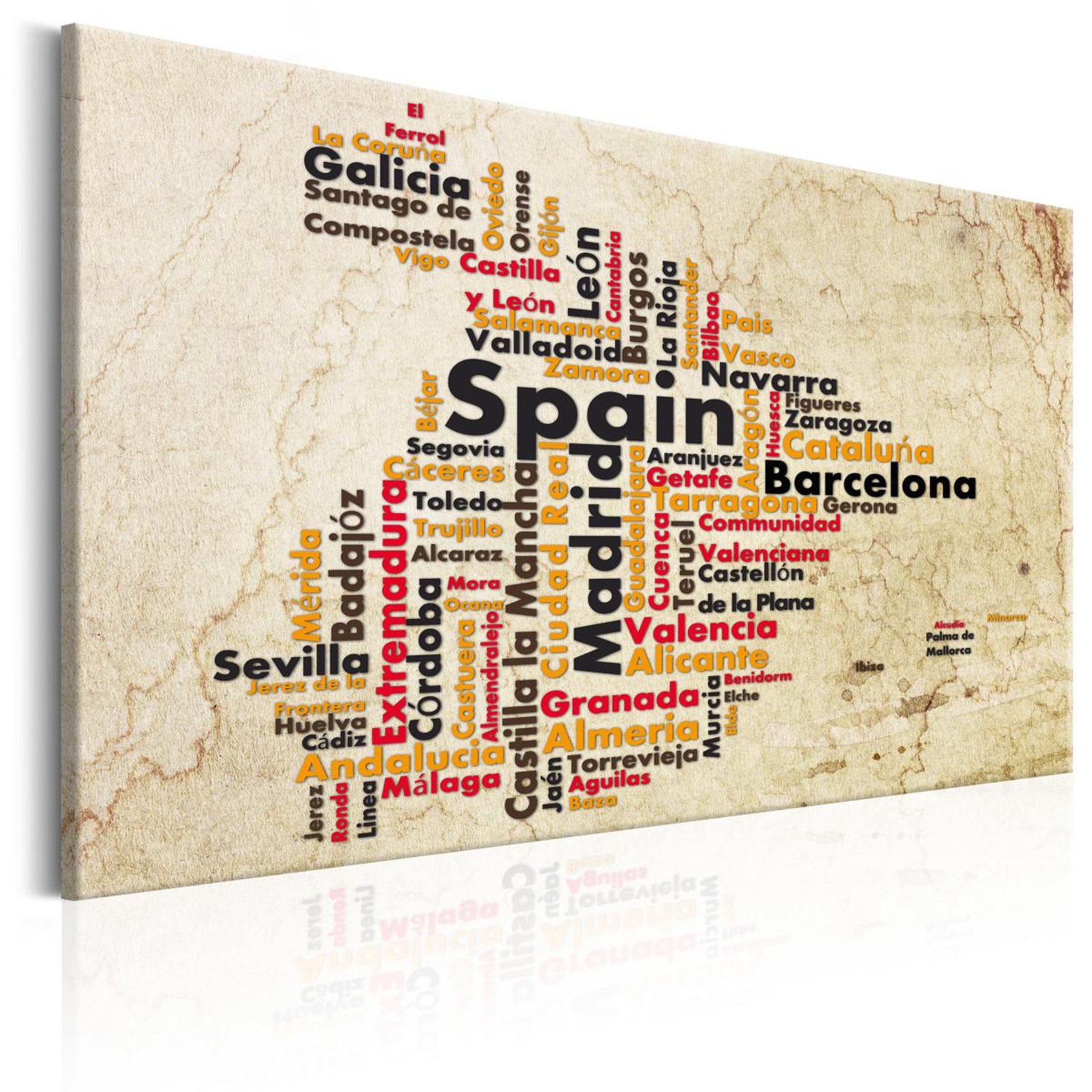 Paris Prix Tableau imprimé  spanish cities es. Coloris disponibles : Multicolore