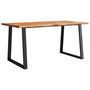Voir la diapositive 2 : VIDAXL Table a manger 160x80x75 cm bois d'acacia solide a bord vif