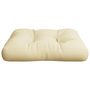 Voir la diapositive 5 : VIDAXL Coussin de palette creme 60x61,5x10 cm tissu