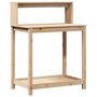 Voir la diapositive 2 : VIDAXL Table de rempotage et etageres 82,5x50x109,5 cm bois massif pin
