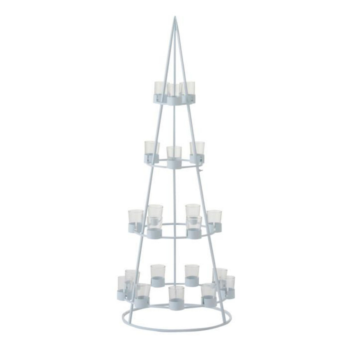 Paris Prix Arbre Déco en Métal  21 Photophores  110cm Blanc