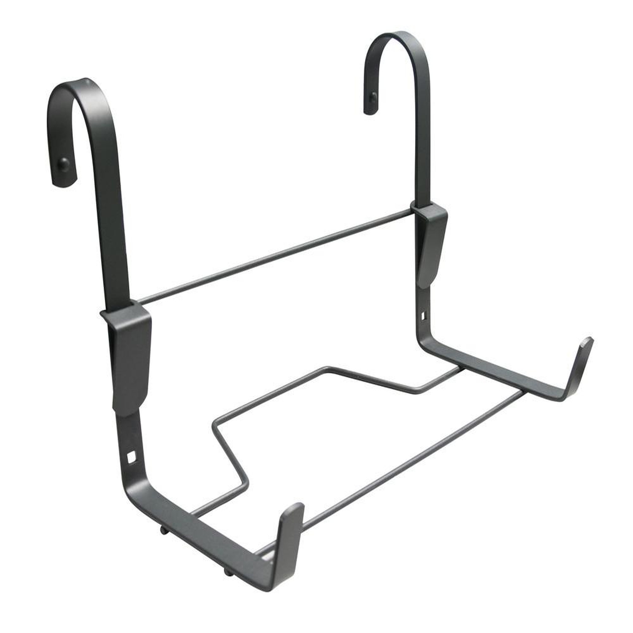 CENTRALE BRICO Support jardinière crochet fer plat anthracite - 35x14 cm - acier époxy