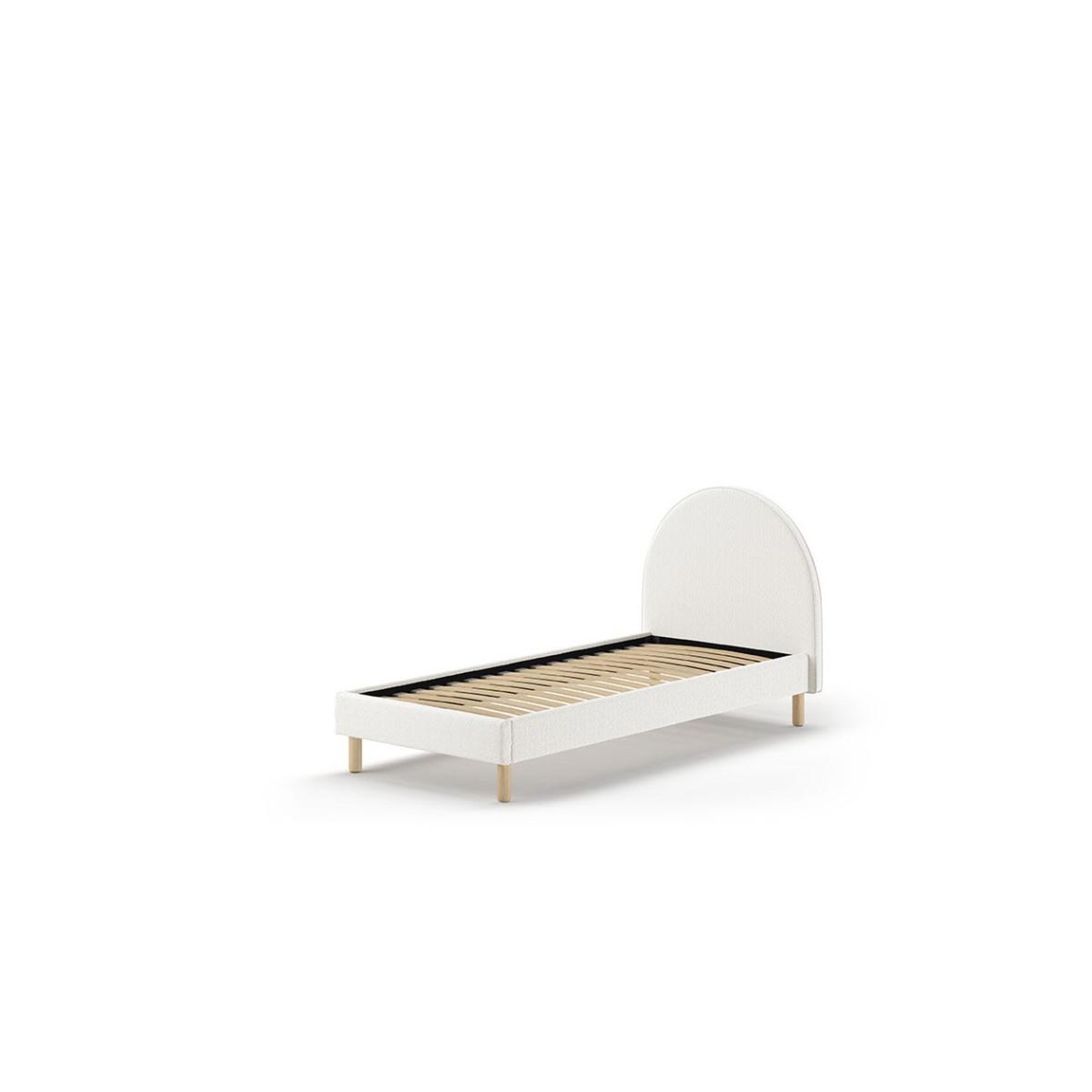 Voir la diapositive 3 : Paris Prix Pack - lit enfant & pouf bouclé  moon  90x200cm blanc