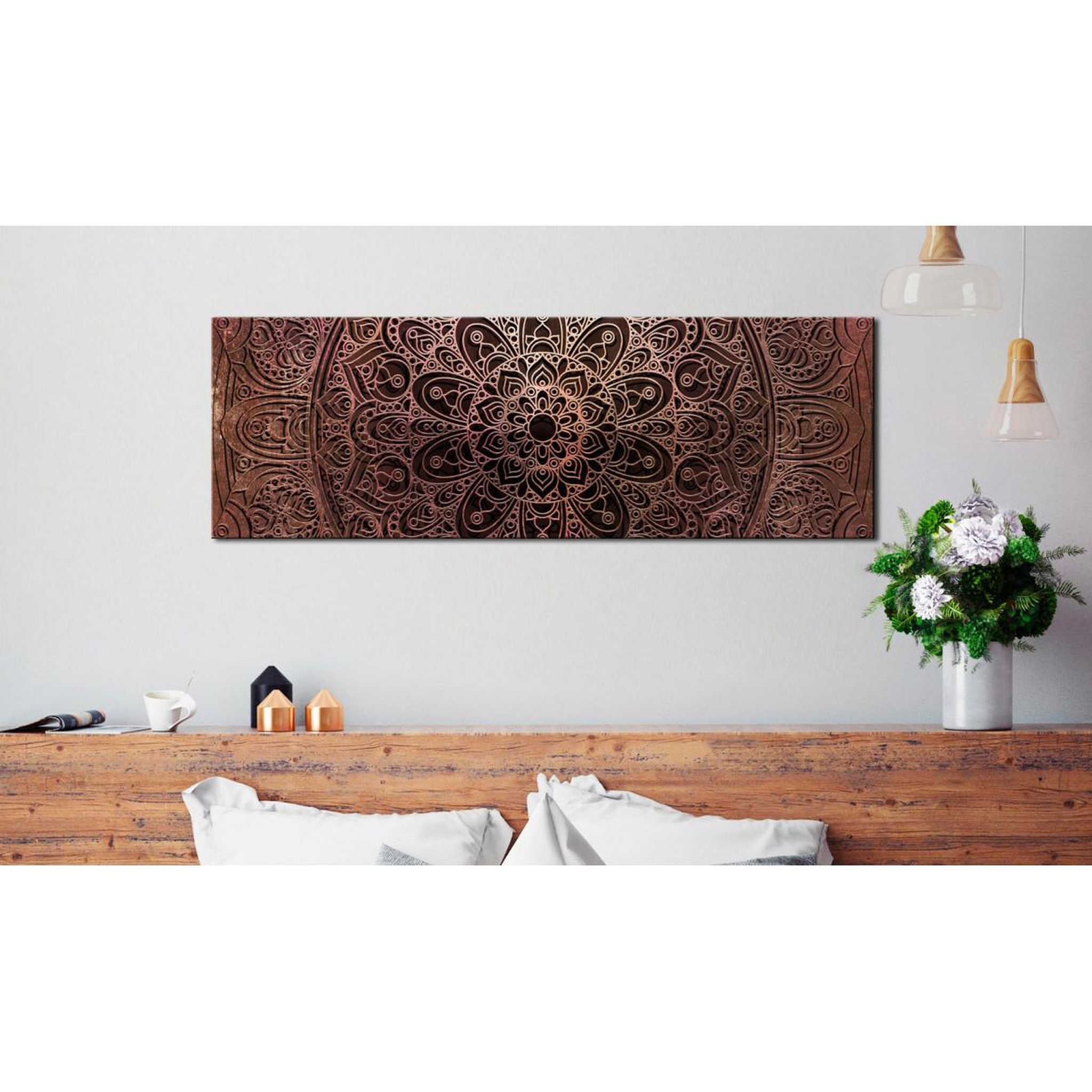 Voir la diapositive 2 : Paris Prix Tableau imprimé  mandala : amber silence