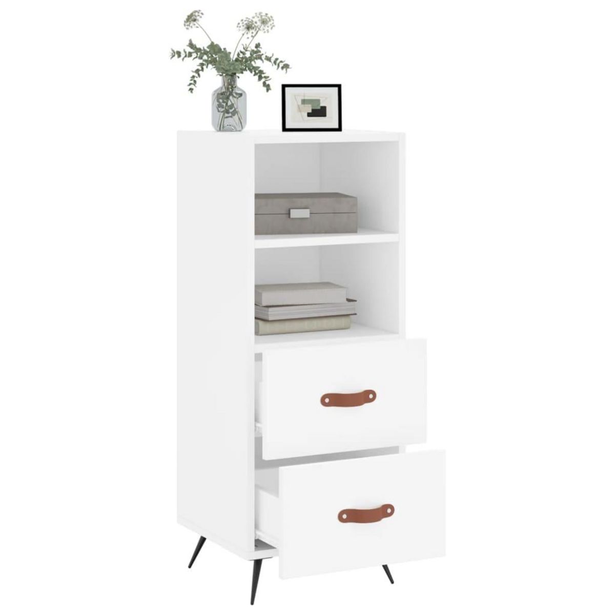 VIDAXL Buffet blanc 34,5x34x90 cm bois d'ingenierie