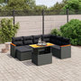 Voir la diapositive 1 : VIDAXL Salon de jardin 8 pcs avec coussins noir resine tressee