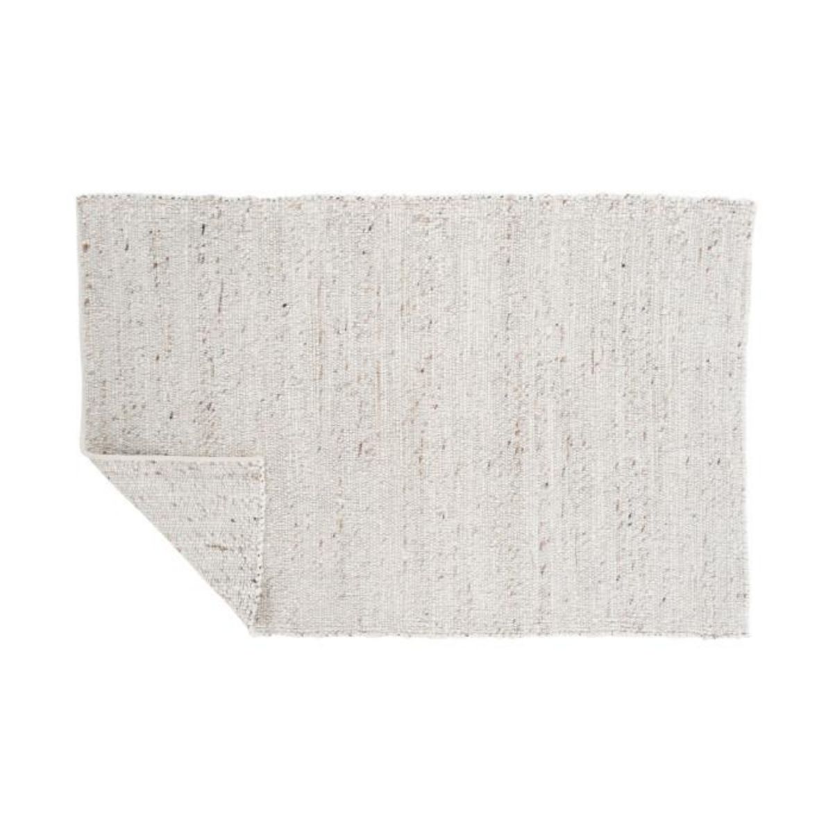 Paris Prix Tapis Déco en Laine  Loump  160x230cm Blanc & Beige